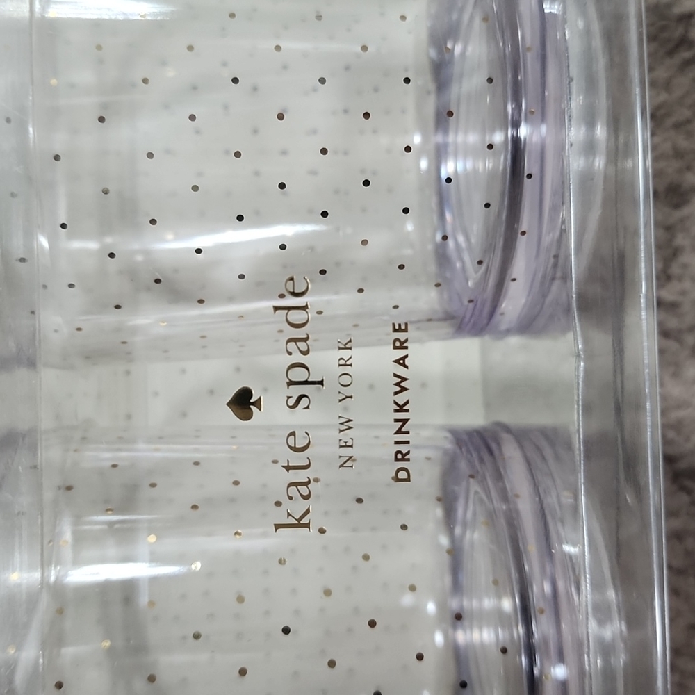 ♠️NIB Kate Spade Gold Dot Drinkware - Picture 3 of 5